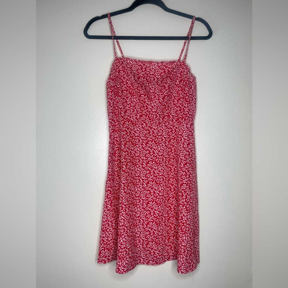 NASTY GAL SLIP RED SUMMER SPRING MINI DRESS size 6